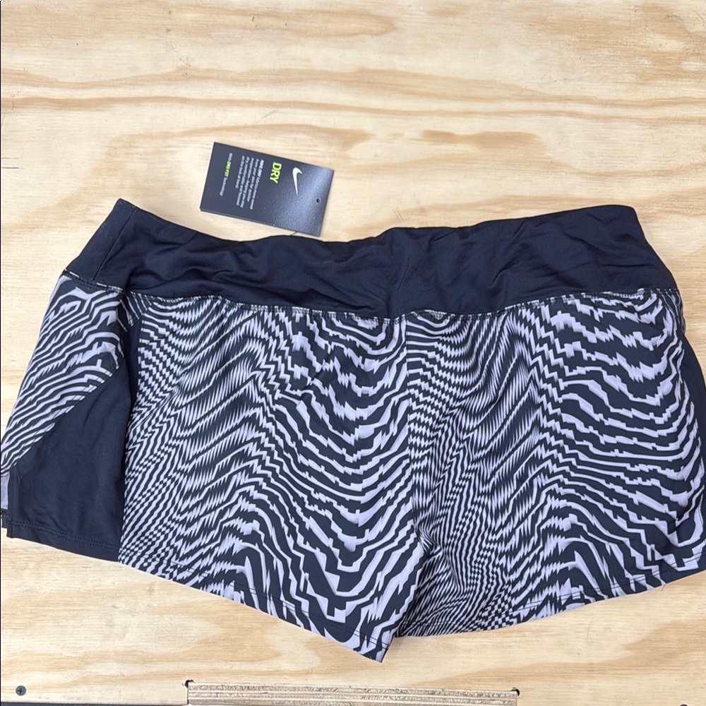 Nike Black and White Patterned Shorts